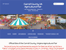 Tablet Screenshot of carrollcountyvafair.org